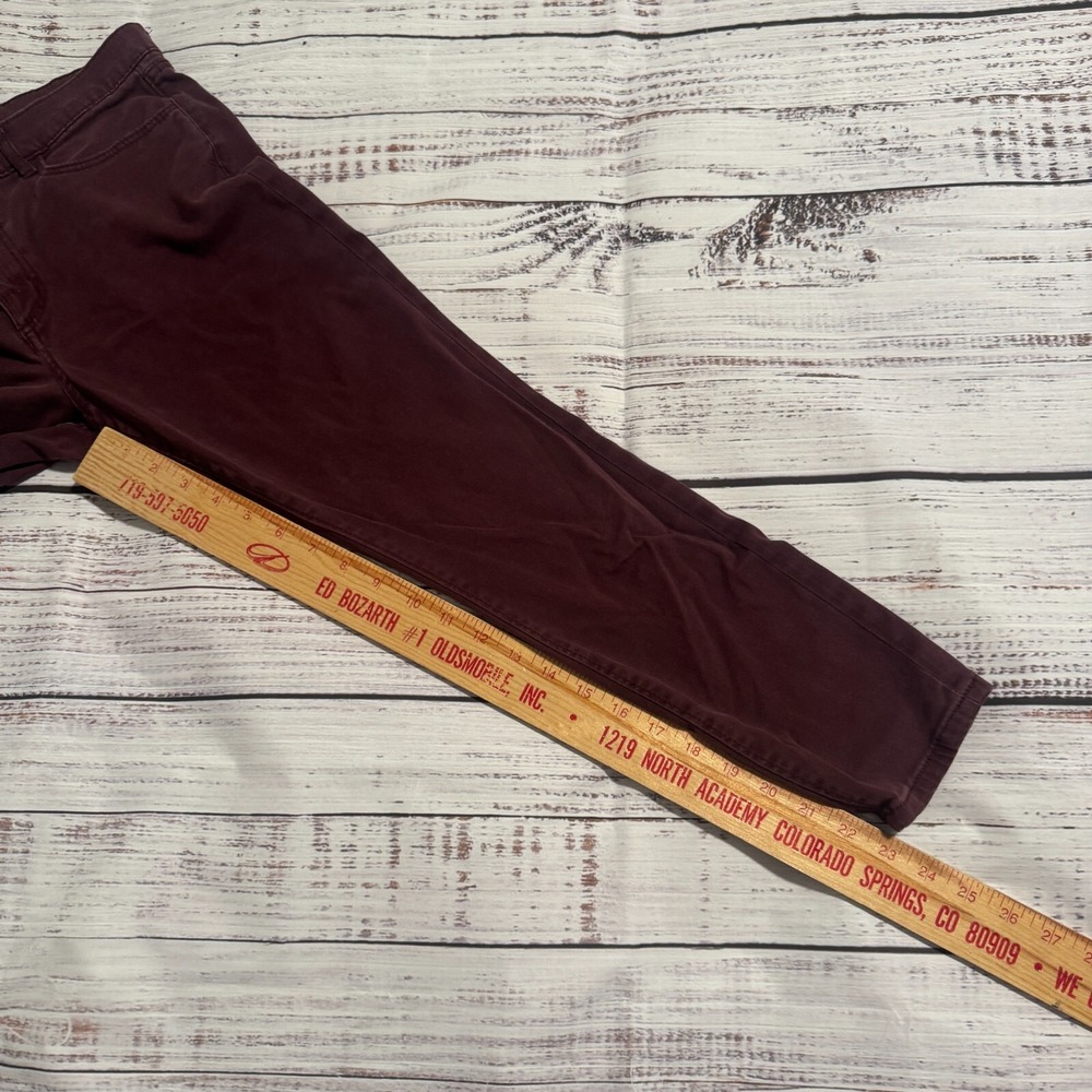 Ann Taylor Loft Curvy Straight Stretch Pants Maroon Women's Size 10 (Fits 32x23) - Picture 7 of 12